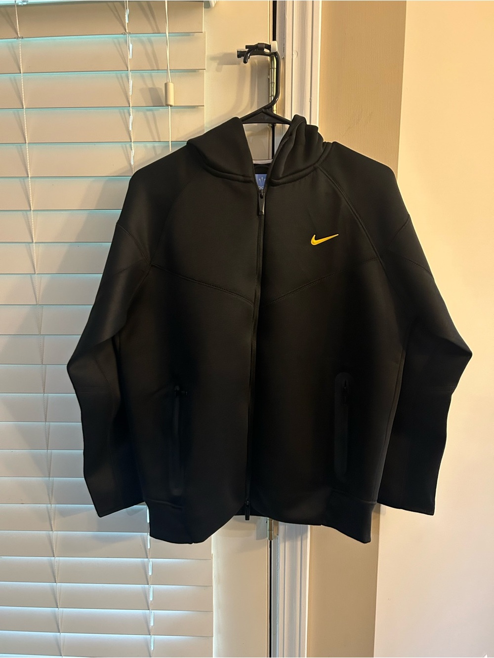 Nike Black Hooded/Jacket with Yellow Swoosh